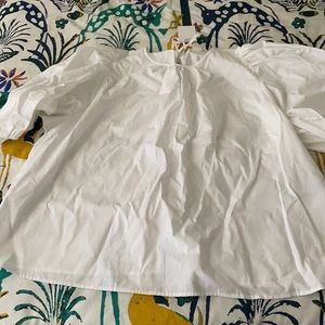 H&M White Puff Sleeve Top